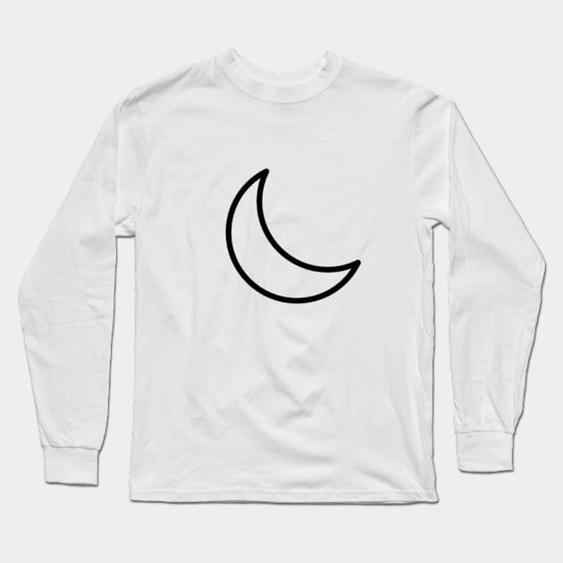 Crescent Moon Long Sleeve T-Shirt by Moonlight102